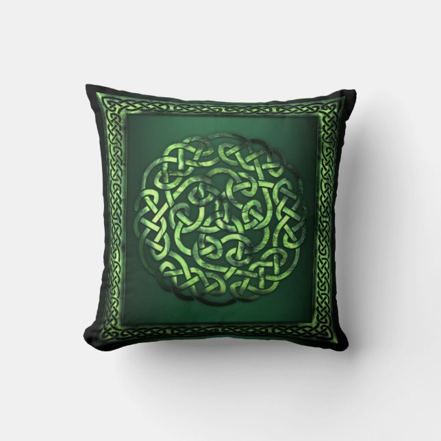 Coussin St. Patrick's Day - Celtic Motif Round/SqFrame (Recto)