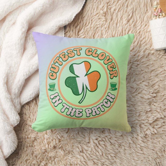 Coussin St. Patrick's Day Charm Cutest Clover dans le Patc (Couverture)
