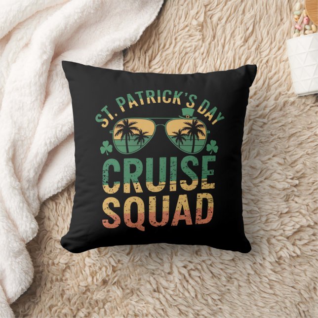 Coussin St Patrick's Day Cruise Squad Amusant Famille Matc (Couverture)
