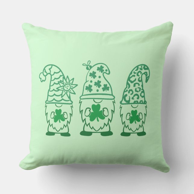Coussin St. Patrick's Day Gnomes-60682 (Recto)