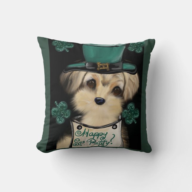 Coussin St. Patty Yorkie Poo  (Recto)