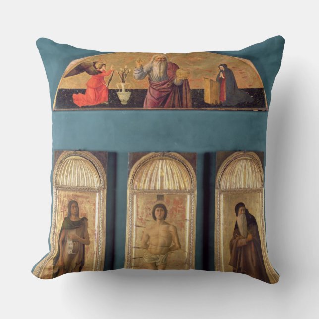 Coussin St.Sebastian entre St John le baptiste et St (Recto)