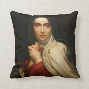 Coussin St Teresa de nonne de Carmélite d'Avila