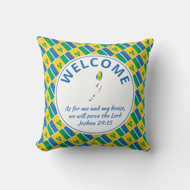 Coussin ST VINCENT Custom Christian Welcome (Recto)