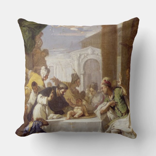 Coussin St Vincent Ferrer exécutant un miracle (Recto)