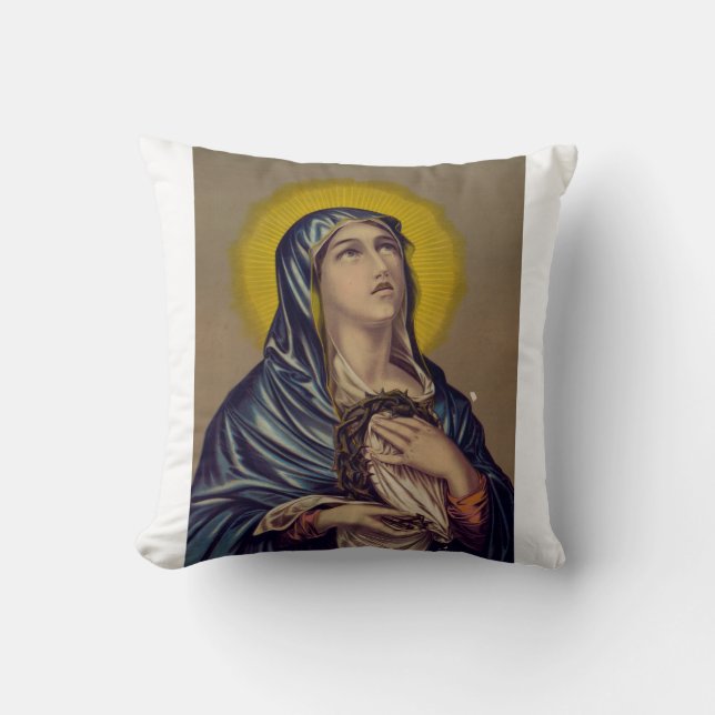 Coussin Stabat Mater Notre-Dame des Douleurs Art Devotionn (Recto)