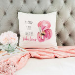 Coussin Stand Exotique Moderne Haut Et Être Fabuleux Flama<br><div class="desc">Stand Exotique Moderne Haut Et Être Fabuleux Flamant rose</div>