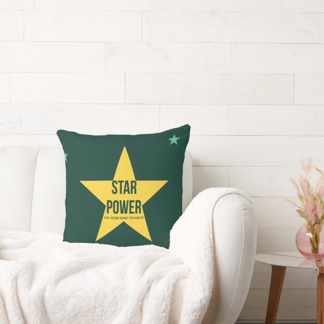 Coussin Star Power — 90s Retro Throw Pillow  (Canapé)