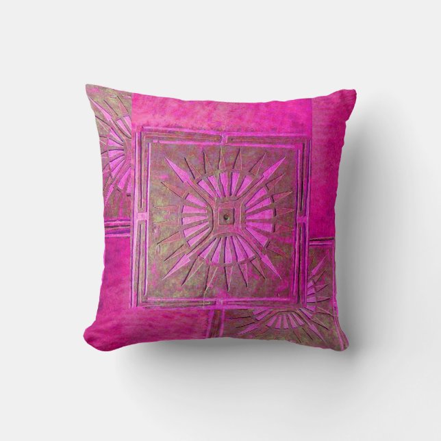 Coussin STAR Rose MATIN, Fuchsia (Recto)