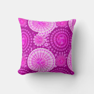 Coussin Starburds et pingwheel, améthyste violet