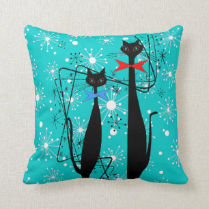 Coussin Starburst Cool moderne de l'ère atomique du milieu