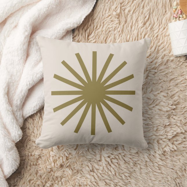 Coussin Starburst Gold & Linen White (Couverture)