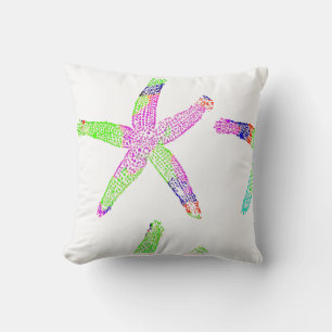 Coussin Starfish Coastal Beach Multicolor Patterns