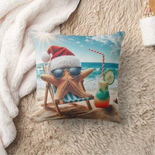 Coussin Starfish de Noël avec Cocktail