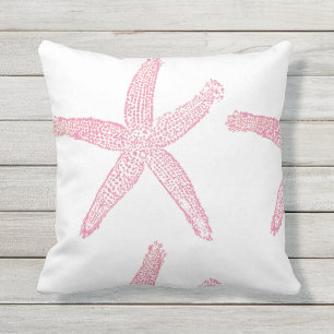 Coussin Starfish Plage Côtière Thème Rose Blanc Cute Gi
