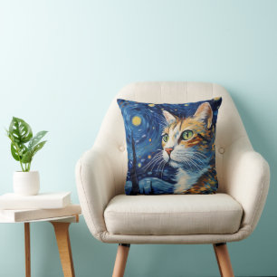 Coussin Starry Night Cat