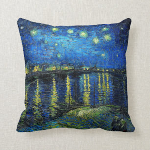 Coussin Starry Night Over the Rhone par Vincent Van Gogh