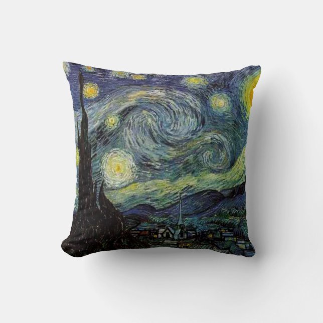 Coussin Starry Night, Vincent Van Gogh. (Recto)