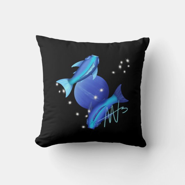 Coussin Starry Pisces Neptune Zodiac (Recto)