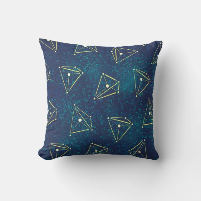 Coussin Starry Sky Chimie Art - Constellations Moléculaire (Recto)