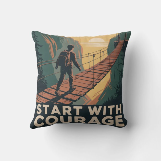 Coussin Start With Courage (Verso)