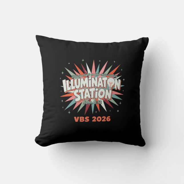 Coussin Station Illumination VBS 2026 Jean 8:12 Vacances  (Recto)