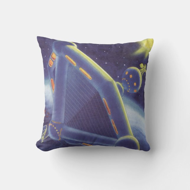 Coussin Station spatiale orbitante de science-fiction vint (Recto)