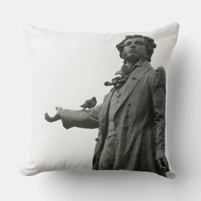 Coussin Statue d'Alexandre Pouchkine, Saint-Pétersbourg (Recto)