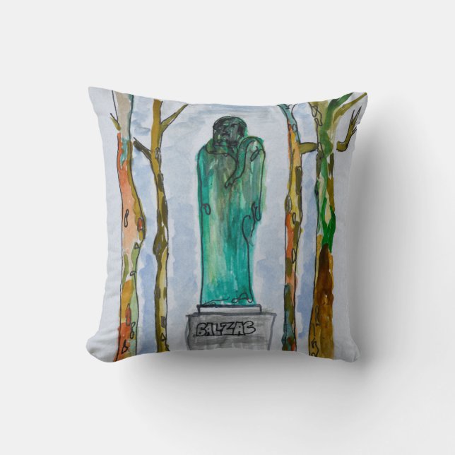 Coussin Statue de Balzac par Rodin | Paris, France (Recto)