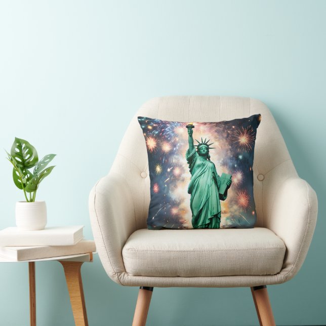 Coussin Statue De La Liberté Feu D'Indépendance, (Chaise)