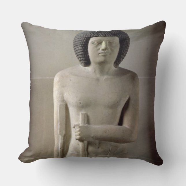 Coussin Statue de Sepa, vieux royaume (chaux peinte) (Recto)