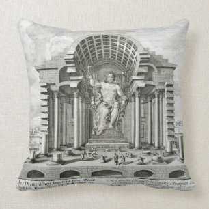 Coussin Statue de Zeus olympien, faite par Phidias en or a