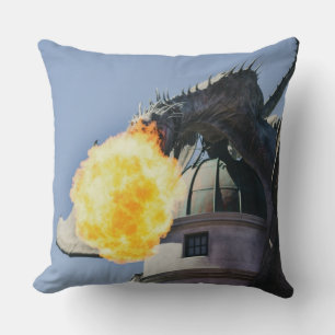 Coussin Statue du Dragon de Respiration