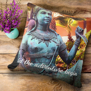 Coussin Statue du Guerrier Turquoise Photo Let Adventure B