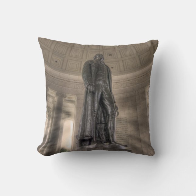 Coussin Statue en bronze du mémorial Thomas Jefferson (Recto)