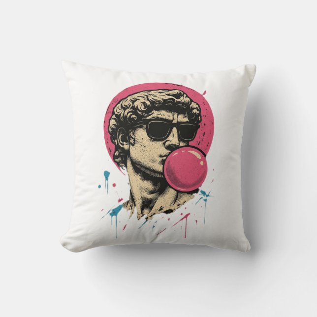 Coussin Statue Urban Retro David — Bubblegum Pop (Recto)