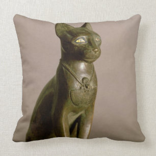 Coussin Statuette d'un chat représentant la déesse Bastet