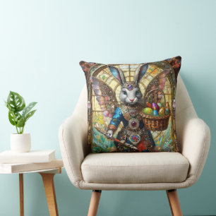 Coussin Steampunk Lapin de Pâques Guerrier Angel