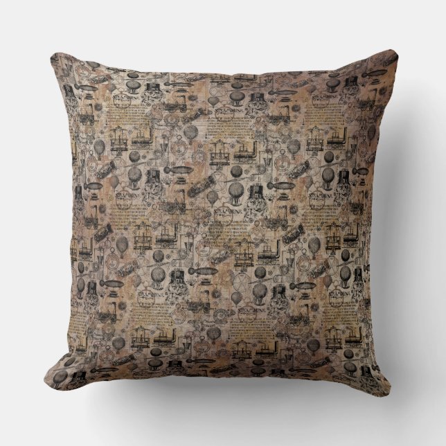 Coussin Steampunk vintage (Recto)