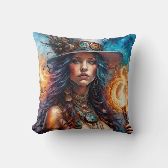 Coussin Steampunk Voodoo Queen 1 (Recto)