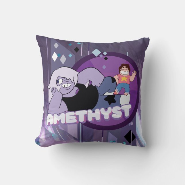 Coussin Steven Universe | Graphique de caractères d'améthy (Recto)