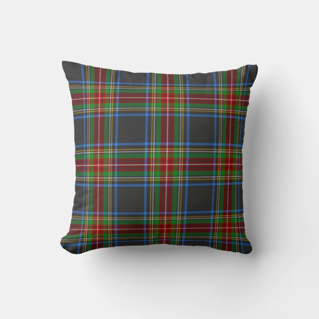Coussin Stewart Stuart Black Clan Tartan (Recto)