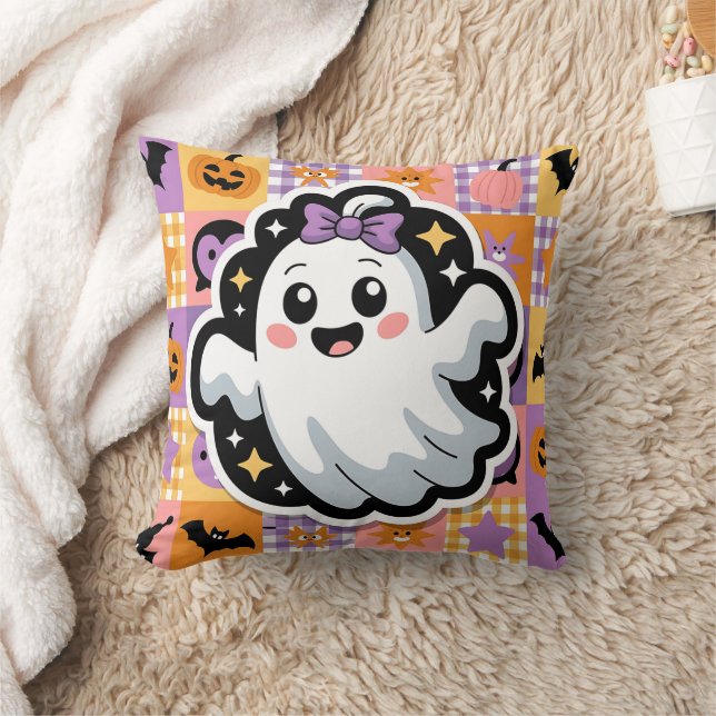 Coussin Sticker à cliquet pour fantôme Kawaii Piloter (Couverture)