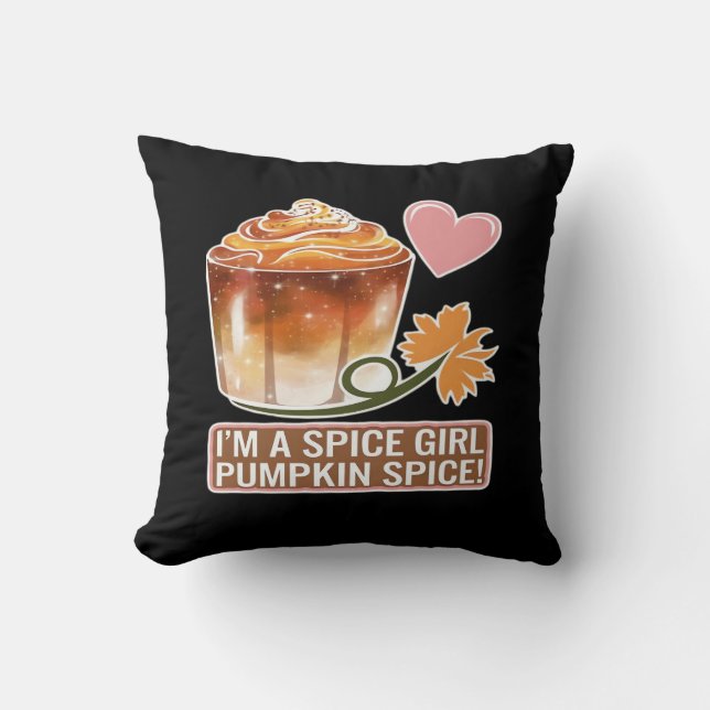 Coussin Sticker Latte Fille épice citrouille (Recto)