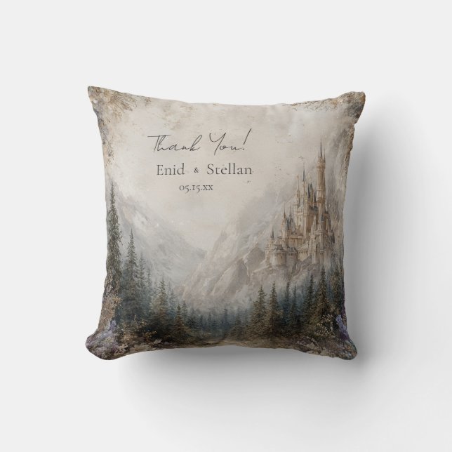 Coussin Sticker Mariage Whimsical Castle Forest (Recto)
