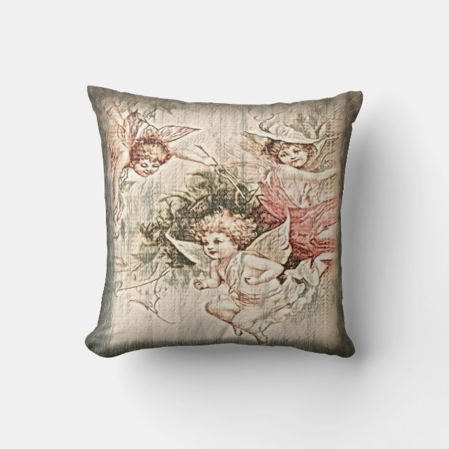 Coussin Sticker vintage Angel Cherubs Classic Round (Recto)