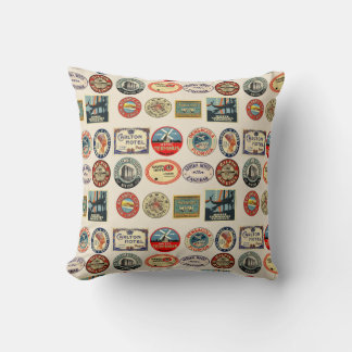 Coussin Stickers Voyage bagage