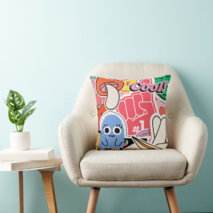 Coussin Stickers Y2K Cool brillant esthétique