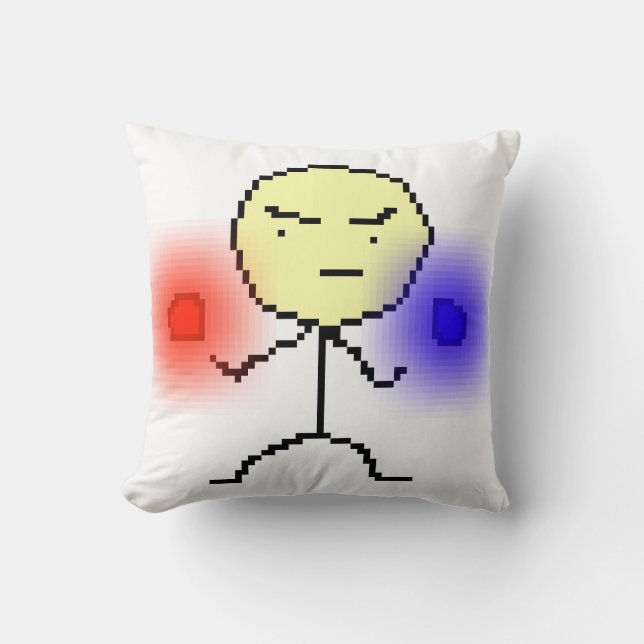 Coussin stickman avec puissance (Recto)