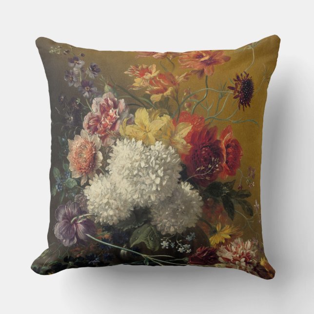 Coussin Still Life with Flowers par Johannes van Os (Recto)